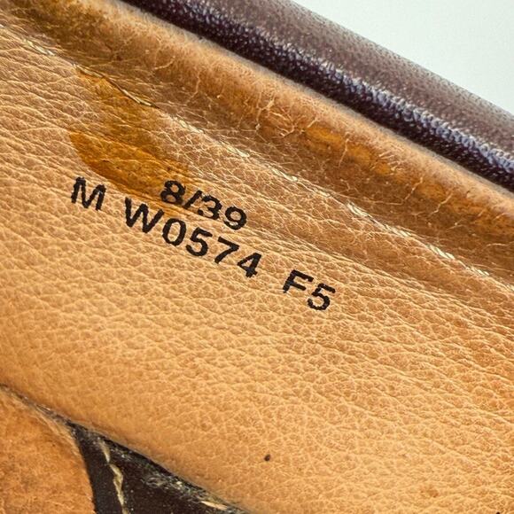 Born Womens Loafers Shoes 8 Red Brown Tassel Slip On Leather Retro - Picture 11 of 12